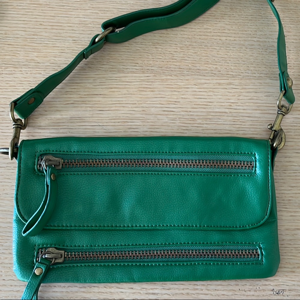 Green Leather Crossbody Bag